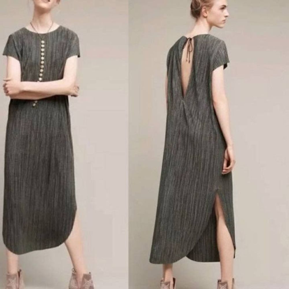 Sabina Musayev Anthropologie, Size Small Textured Renaissance Midi Dress, Oak Mo